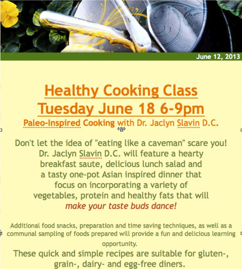 paleo cooking class
